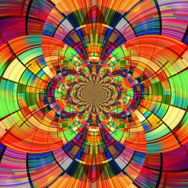 Yaratıcı tasarımın için soyut renkli fraktal arkaplan