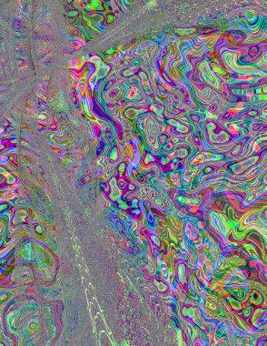 Soyut dijital dalgalar. Modern sanat.