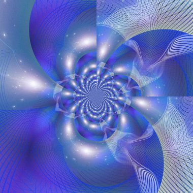 güzel tasarım mavi desen, fraktal illüstrasyon, soyut arkaplan