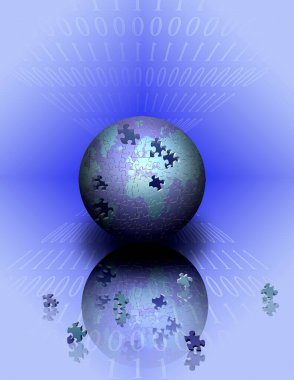 Dünyanın 3d görüntüsü 