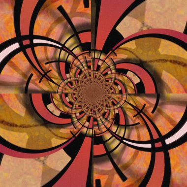 Fraktal arka plan 3d render illüstrasyon soyut.