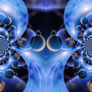 Soyut Boyama Arkaplanı. 3B illüstrasyon