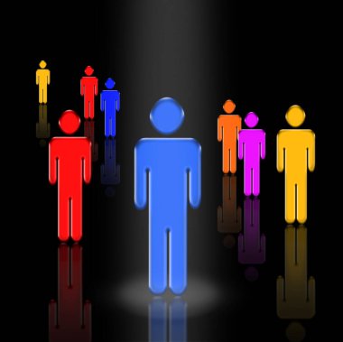 business concept. illustration of people figures, abstract background