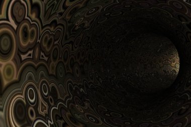 Soyut model tüneli. 3d oluşturma.