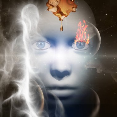 Siyah gökkuşaklı maske