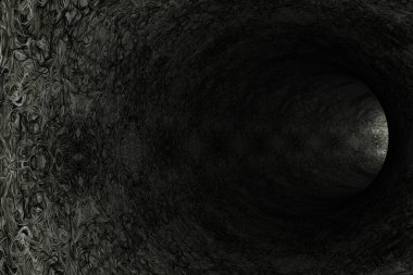 Soyut gri tünel. 3d oluşturma.