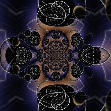 Bilgisayar fraktal desen oluşturdu. Yaratıcı grafik, illüstrasyon ve arkaplan için soyut tasarım.