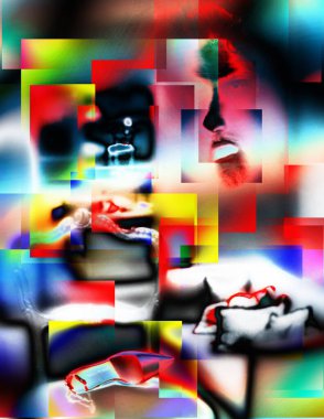 Renklerin zarif bir karışımına sahip soyut arkaplan