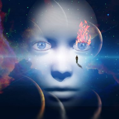 Siyah gökkuşaklı maske