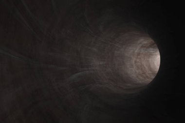 Soyut karanlık tünel. 3d oluşturma.