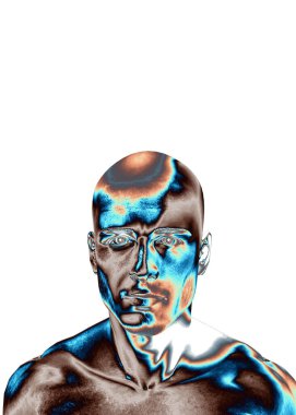 3d rendering of human head