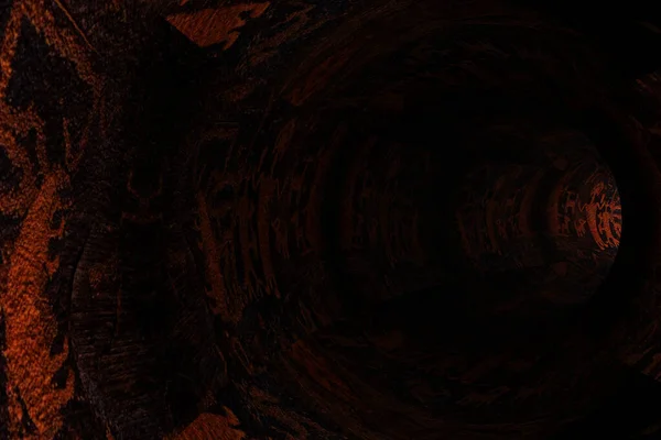 Абстрактный Туннель Примитивными Рисунками Рендеринг — стоковое фото