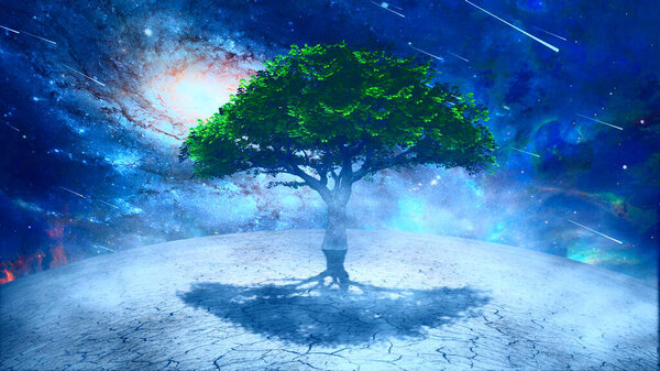 Tree of life. Sci-fi art.