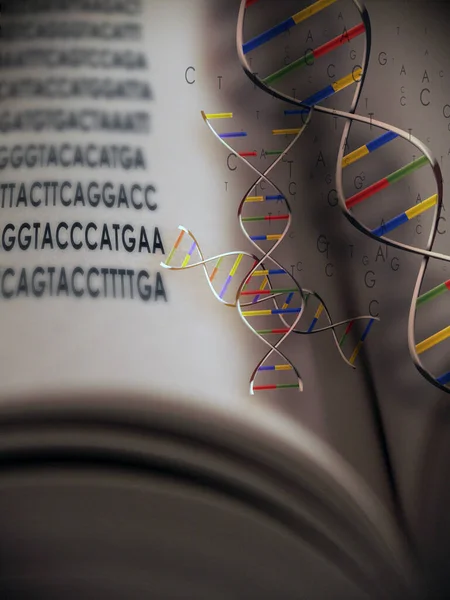 Bright Background Dna Book Space Your Text — Foto Stock