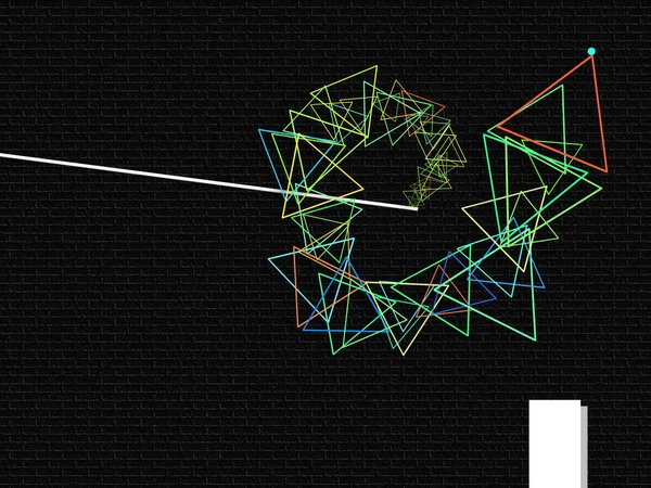 Minimal Geometrisk Design Bestående Trianglar Konvertering — Stockfoto