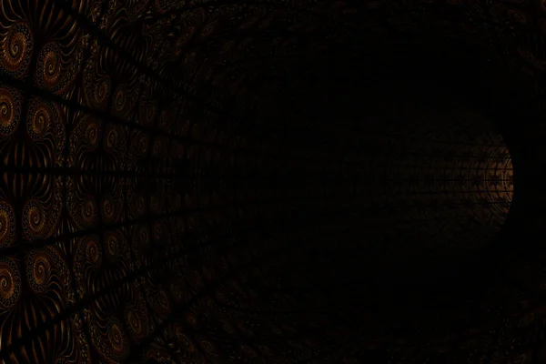 Túnel Fractal Abstracto Renderização — Fotografia de Stock