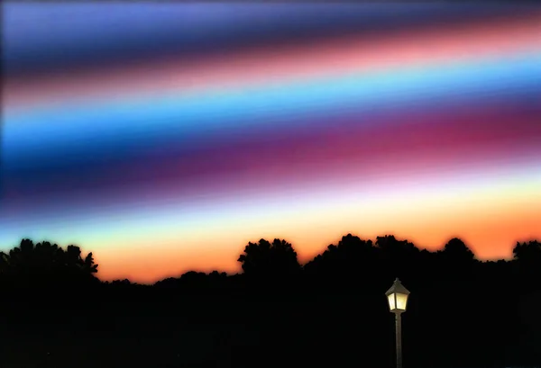 Siluetas Hermoso Aire Libre Fondo Del Cielo Nocturno —  Fotos de Stock