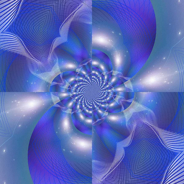 Beautiful Design Blue Colored Pattern Fractal Illustration Abstract Background — Foto Stock