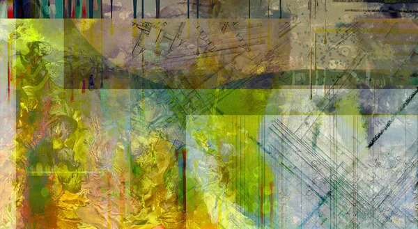Abstrakte Psychedelische Hintergründe Der Digitalen Kunst — Stockfoto