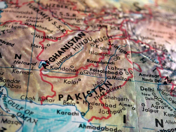World Map Focusing Iran Afganistan — Stock Photo, Image