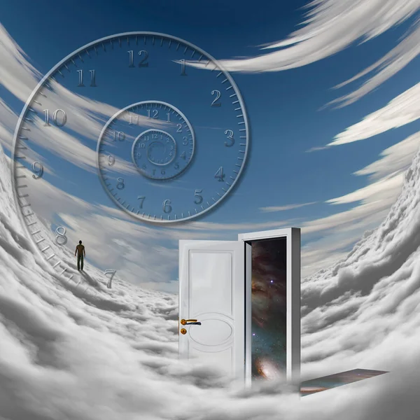 Abstract Surrealistic Space Illustration — Stockfoto