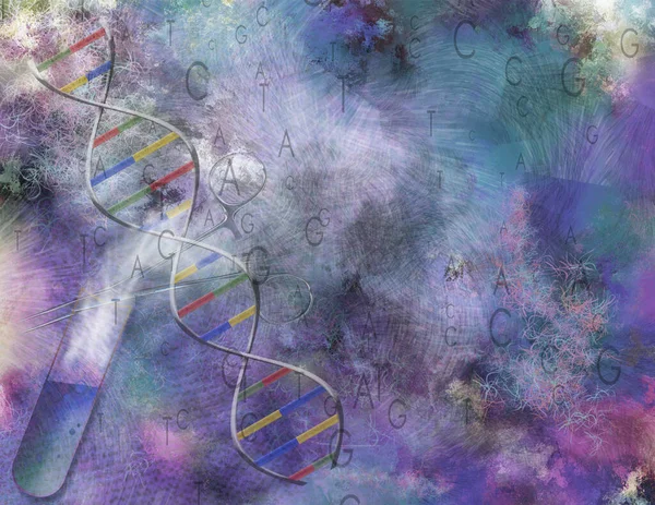 Dna Abstract Colorful Background View — 图库照片