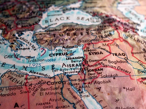 World Map Focusing Middle East — Stock Photo, Image