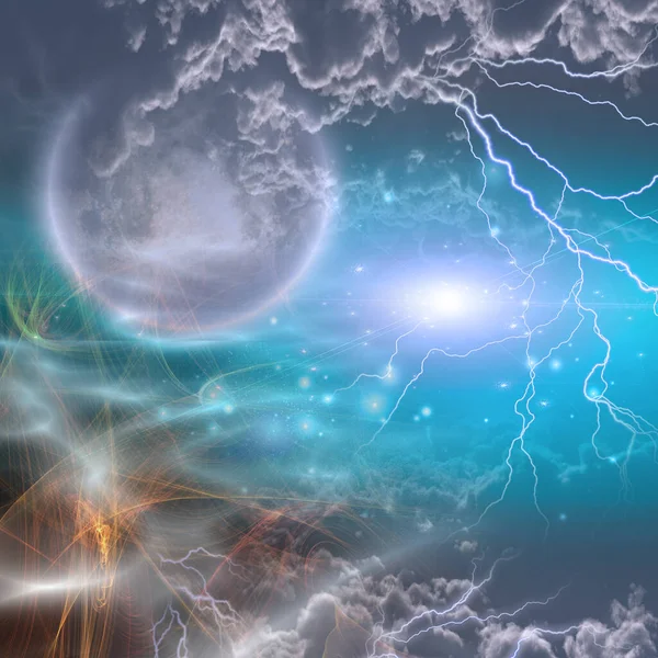 Lightning Water Concept Energy Power — Stockfoto