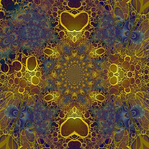 Patrón Fractal Abstracto Fondo Pantalla Digital — Foto de Stock