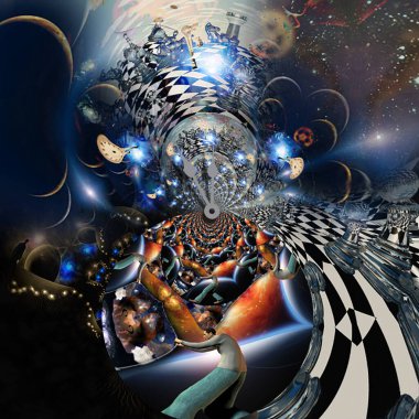 Soyut fraktal arkaplanın dijital illüstrasyonu