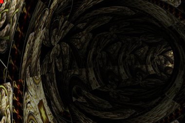 Soyut model tüneli. 3d oluşturma.