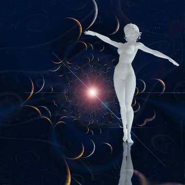 Kavramsal Modern Fütürist Soyut Renk Arkaplanı