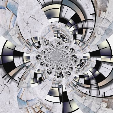Sarmal tabanın soyut tasarımı, dijital sanat, fütüristik illüstrasyon 