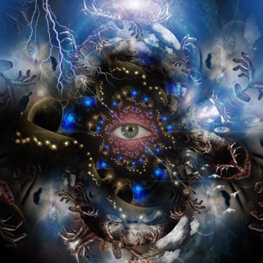 abstract fractal background with an eye