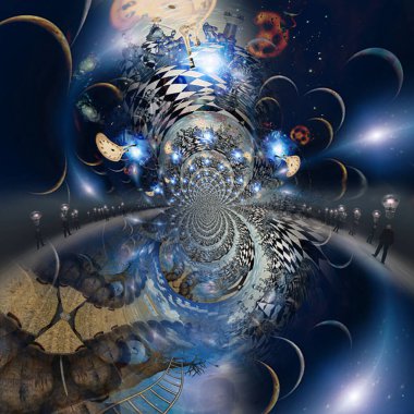 soyut kaotik fraktal esrarengiz arkaplan 