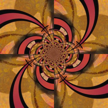 Fraktal arka plan 3d render illüstrasyon soyut.