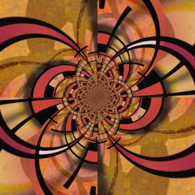 Fraktal arka plan 3d render illüstrasyon soyut.