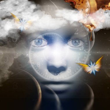 Siyah gökkuşaklı maske