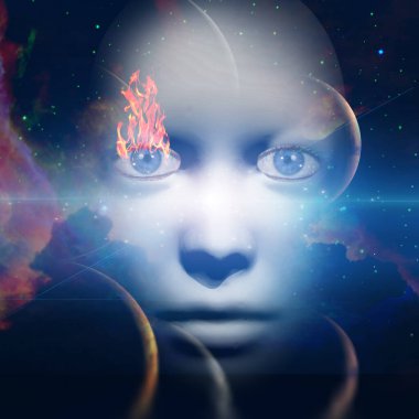 Siyah gökkuşaklı maske