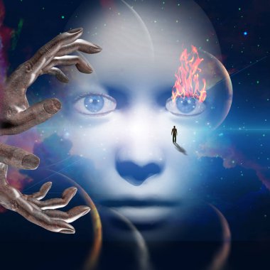 Siyah gökkuşaklı maske