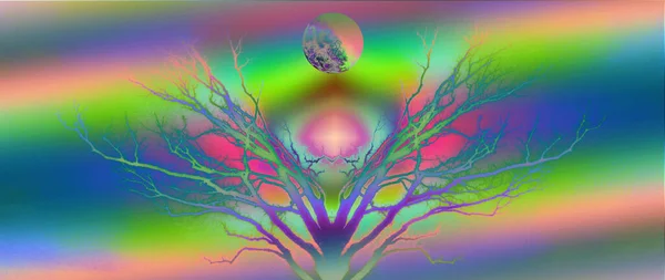 Strange Tree Colorful Background — Foto Stock