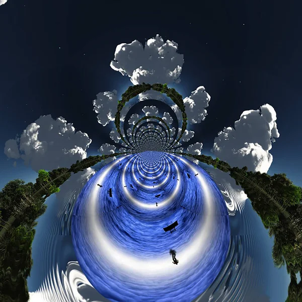 Small Space Paths Abstract Fractal Background Rendering — Φωτογραφία Αρχείου