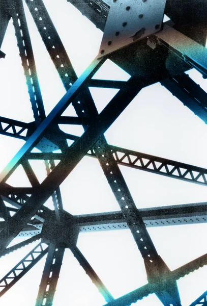 Абстрактний Фон Металевим Мостом — стокове фото