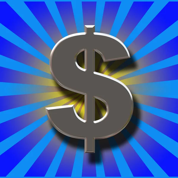 Dolar Znamení Abstraktní Barevné Pozadí Pohled Peníze Koncept — Stock fotografie