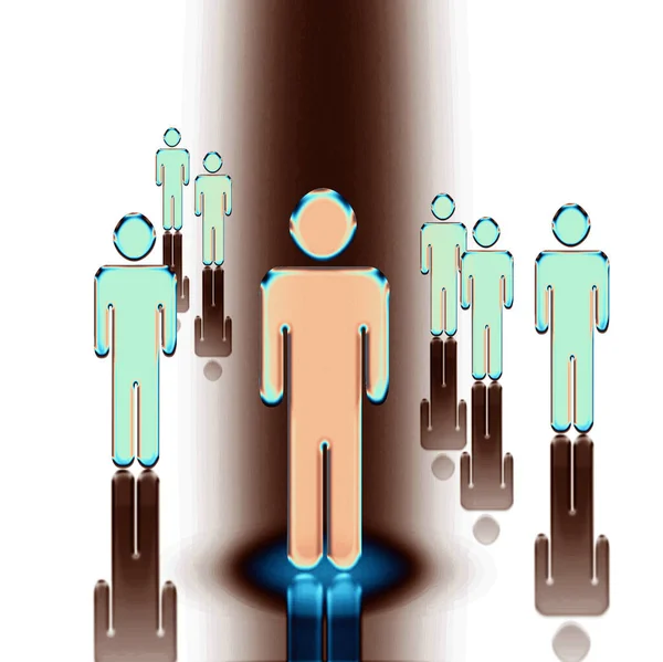 Business Concept Illustration People Figures Abstract Background — Photo