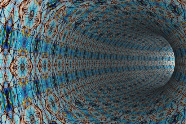 Tunnel Abstrait Avec Motifs Symétriques — Photo