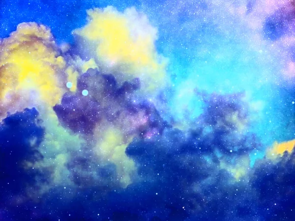 Hermosas Nubes Estrellas Cielo —  Fotos de Stock