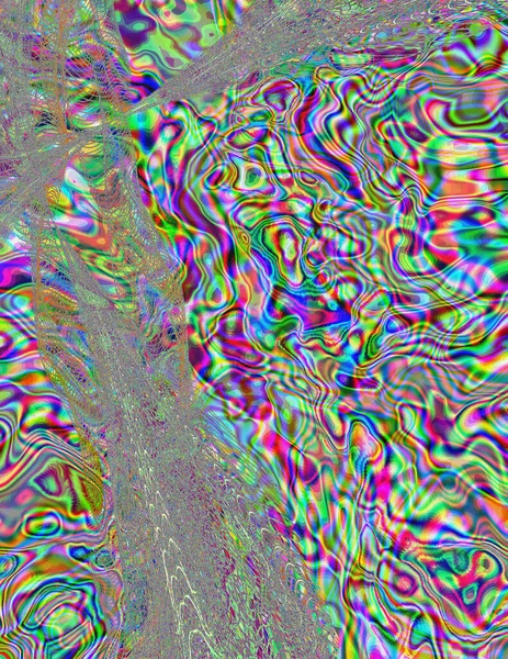Abstract Digital Waves Modern Art — Stock Photo, Image