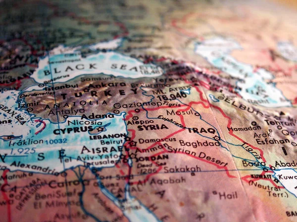 World Map Focusing Middle East — Stock Photo, Image