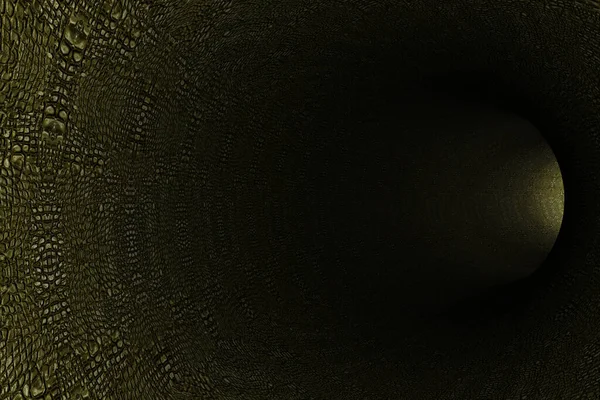 苔と抽象的な石のトンネル 3Dレンダリング — ストック写真